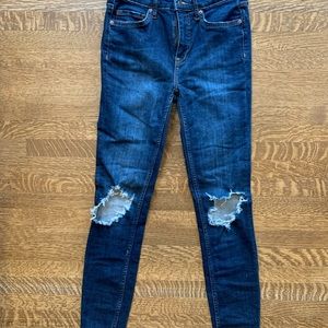 Free people distressed skinny jeans